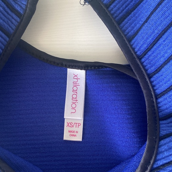 Blue and black striped peplum blouse - Picture 4 of 5